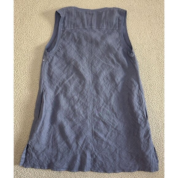 Heartland of Ithaca Linen Dress Oversized Pockets Coastal Boho Lagenlook - Picture 2 of 11